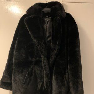 Black Faux Fur Coat, very soft and luxurious.